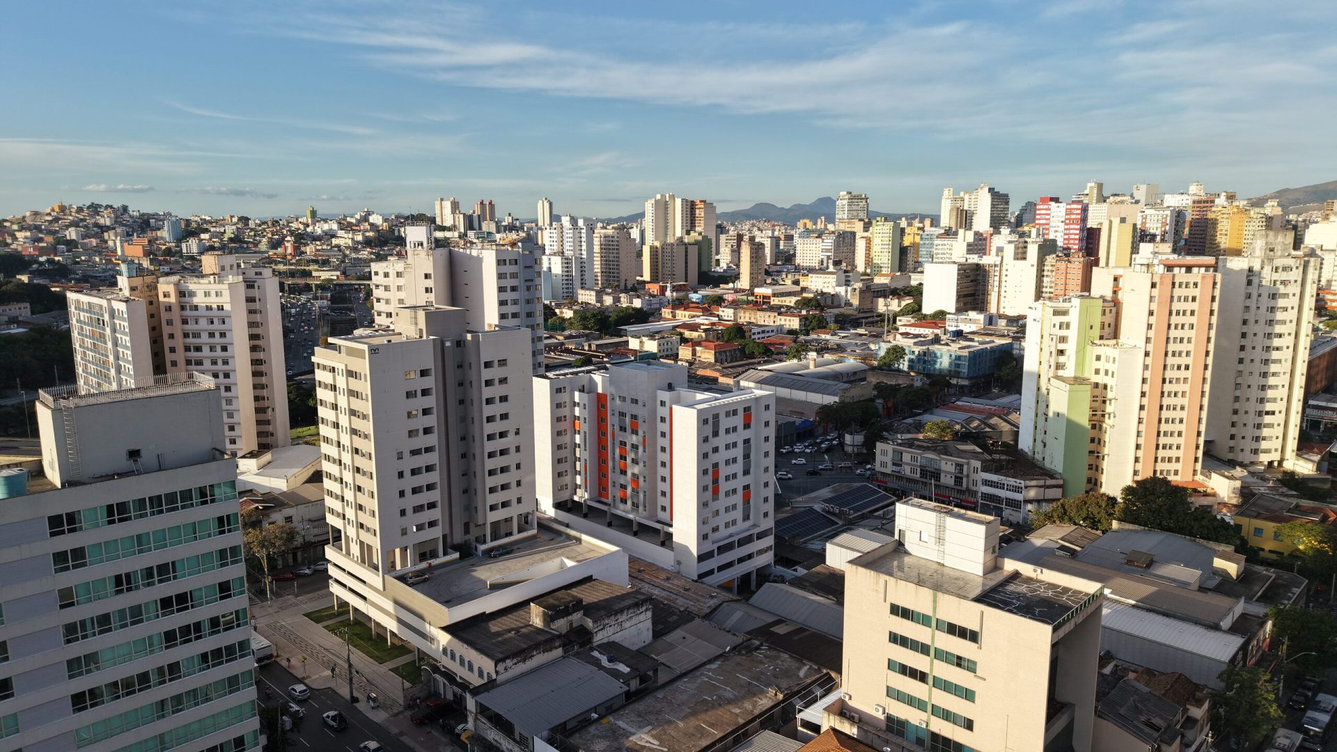 Imagem panorâmica do bairro Barro Preto em Belo Horizonte.