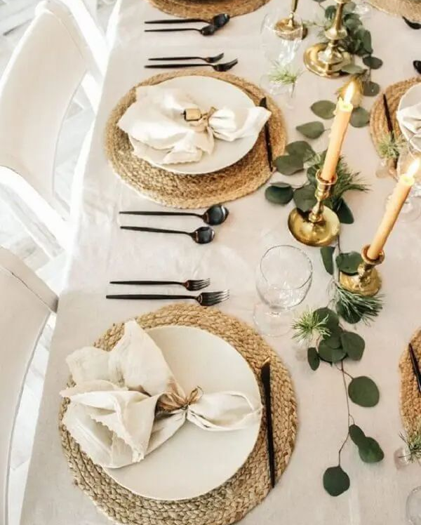 Inspiração de mesa de Ano Novo. Mesa de Ano Novo.