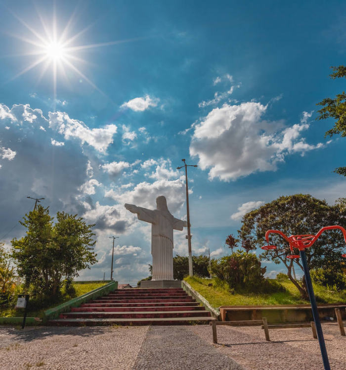 Praça Cristo Redentor, localizada no Barreiro. Praça Cristo Redentor