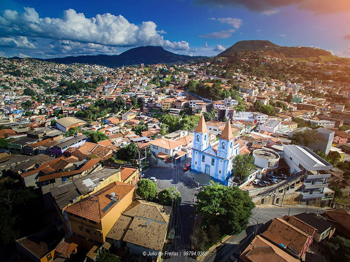 Vista aérea cidade de Nova Lima em Minas Gerais